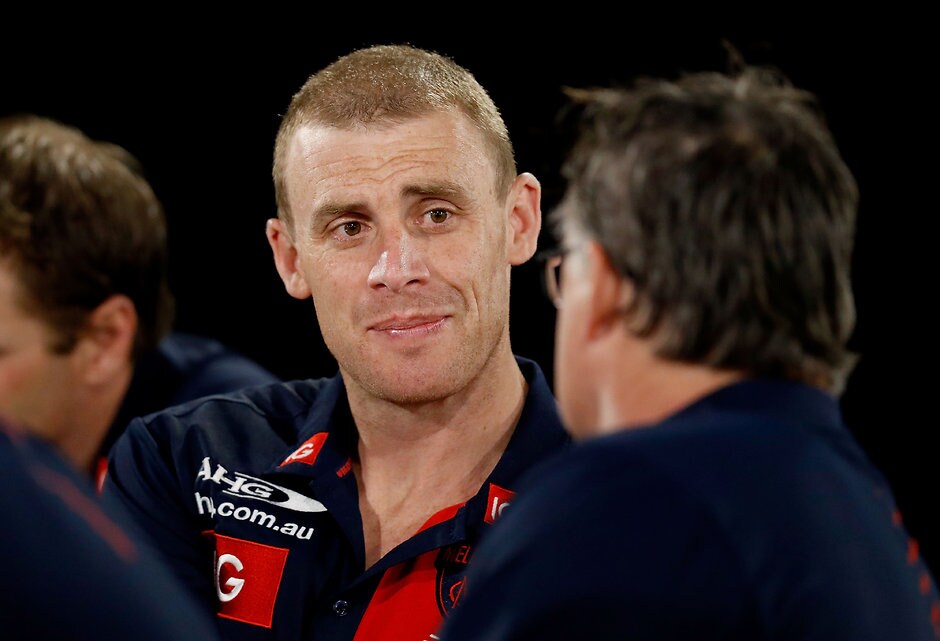 AFL 2016 Media - NAB AFL Draft SYDNEY, AUSTRALIA - NOVEMBER 25: Simon Goodwin, Senior Coach of the Demons is seen during the 2016 NAB AFL Draft at the Hordern Pavilion on November 25, 2016 in Sydney, Australia. (Photo by Michael Willson/Pool Photo/AFL Media) (Editors Note: This image is free for editorial use only)